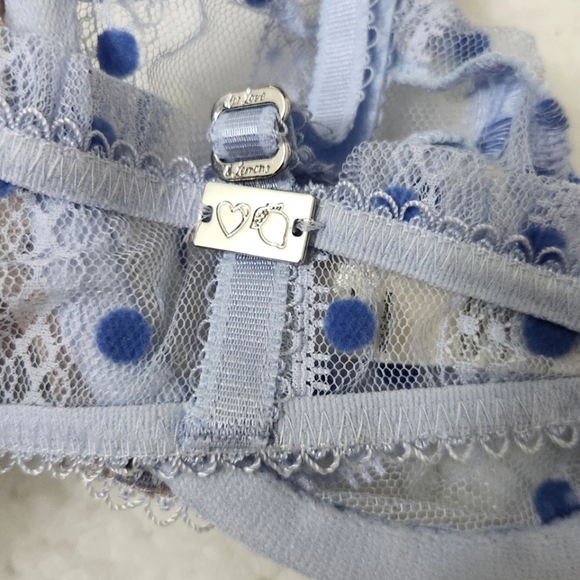 New!For Love and Lemons Harper Raffle Polka Dot Lace Bra - Picture 12 of 14